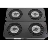 Rockstable Elemento de refrigeración de 19 pulgadas – Bandeja de ventiladores – ventilador integrado – Acero – Negro – 1 unidad – 2,92 kg (RS19-FT68)