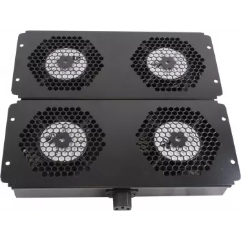 Rockstable Elemento de refrigeración de 19 pulgadas – Bandeja de ventiladores – ventilador integrado – Acero – Negro – 1 unidad – 2,92 kg (RS19-FT68)