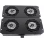 Rockstable Elemento de refrigeración de 19 pulgadas - Módulo de ventiladores - Ventilador de montaje - Acero - Negro - 1 ud. - 2,92 kg (RS19-FT68)