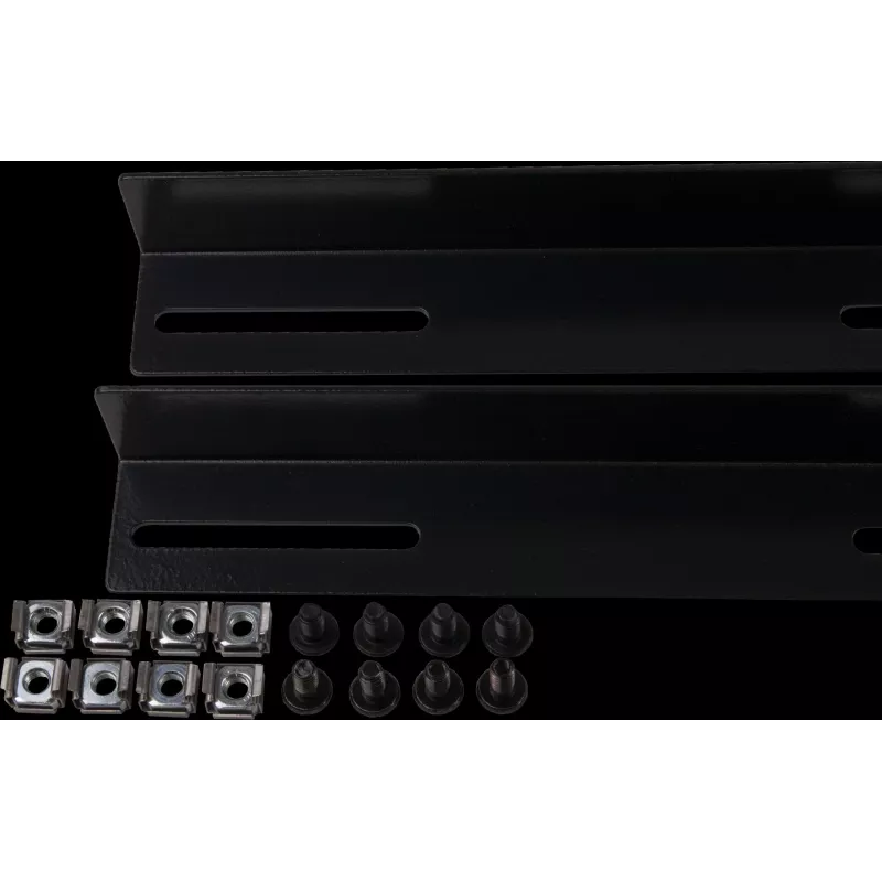 Rockstable 19 Guías de soporte en L para 1200 mm de profundidad - Juego de raíles para rack - Negro - Acero - 48,3 cm (19 inch) - 35 mm - 950 mm