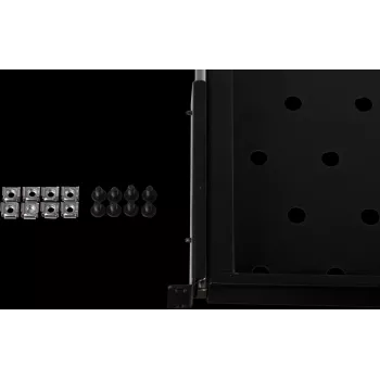 Rockstable RS19-UH69 Bandeja extraíble para rack 1U de 19 pulgadas, acero SPCC, negro