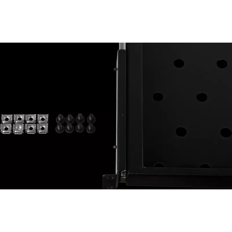 Rockstable RS19-UH69 Bandeja extraíble para rack 1U de 19 pulgadas, acero SPCC, negro