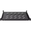 Rockstable Bandeja fija para rack 19 inch 1U Heavy Duty - Estante de rack fijo - Acero laminado en frío SPCC - Negro - Capacidad de carga 50 kg - Profundidad 760 mm (RS19-SFH76)