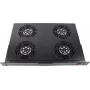 Rockstable Unidad de ventilación para rack 1U de 19 pulgadas - Ventilador de refrigeración - Ventilador axial integrado - 440 m³/h - Acero - Negro - 1 unidad (RS19-FT1U4TM)