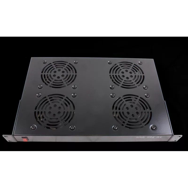 Rockstable Elemento de ventilación 1U de 19 pulgadas - Ventilador - Ventilador integrado - 440 m³/h - Acero - Negro - 1 unidad (RS19-FT1U4)