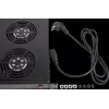 Rockstable Elemento de ventilación 1U de 19 pulgadas - Ventilador - Ventilador integrado - 440 m³/h - Acero - Negro - 1 unidad (RS19-FT1U4)