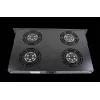 Rockstable Elemento de ventilación 1U de 19 pulgadas - Ventilador - Ventilador integrado - 440 m³/h - Acero - Negro - 1 unidad (RS19-FT1U4)