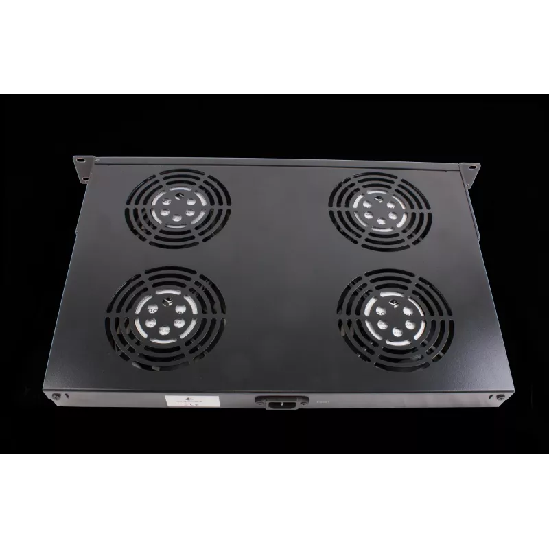 Rockstable Elemento de ventilación 1U de 19 pulgadas - Ventilador - Ventilador integrado - 440 m³/h - Acero - Negro - 1 unidad (RS19-FT1U4)