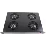 Rockstable Elemento de ventilación 1U de 19 pulgadas - Ventilador - Ventilador integrado - 440 m³/h - Acero - Negro - 1 unidad (RS19-FT1U4)