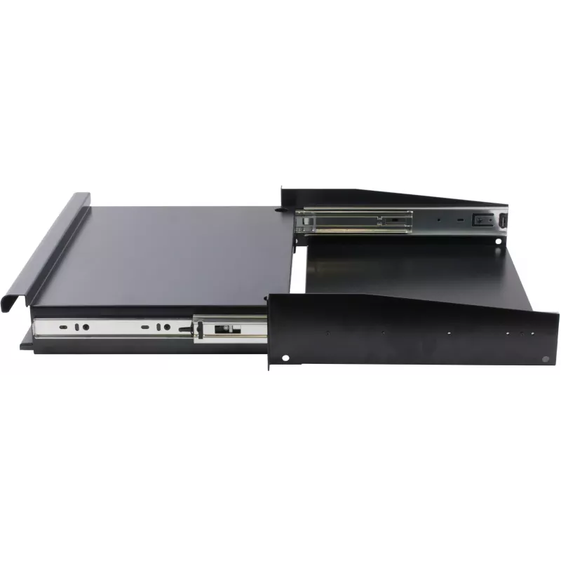 Rockstable Unidad de cajón para rack 2U 19 pulgadas - Acero de alta resistencia - Negro - Acero laminado en frío SPCC - Cajón deslizante - 6,92 kg (RS19-TH02)