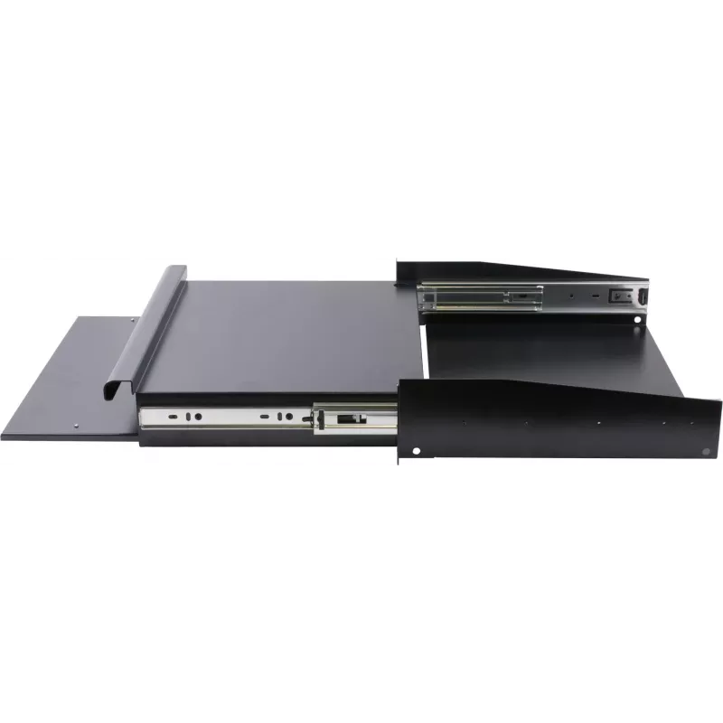 Rockstable Unidad de cajón para rack 2U 19 pulgadas - Acero de alta resistencia - Negro - Acero laminado en frío SPCC - Cajón deslizante - 6,92 kg (RS19-TH02)