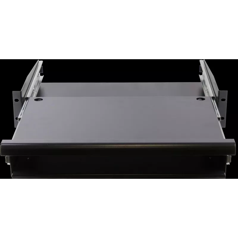 Rockstable Unidad de cajón para rack 2U 19 pulgadas - Acero de alta resistencia - Negro - Acero laminado en frío SPCC - Cajón deslizante - 6,92 kg (RS19-TH02)