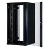 Rockstable Armario rack 19 inch 32U con puerta de cristal - Armario de pie - 32U - 800 kg - cerradura con llave - guías de montaje - patas regulables (RS19-8832)