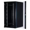 Rockstable Armario rack 19 inch 32U con puerta de cristal - Armario de pie - 32U - 800 kg - puerta con cerradura - guías de montaje - patas regulables (RS19-8032)