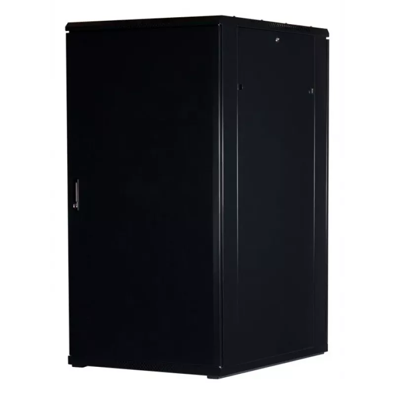 Rockstable Armario rack 19 inch 32U con puerta de cristal - Armario de pie - 32U - 800 kg - puerta con cerradura - guías de montaje - patas regulables (RS19-8032)