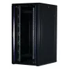 Rockstable Armario rack 19 inch 32U con puerta de cristal - Armario de pie - 32U - 800 kg - puerta con cerradura - guías de montaje - patas regulables (RS19-8032)