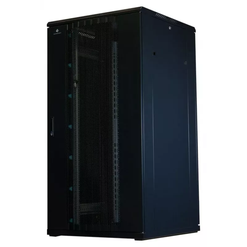 Rockstable armario de servidor 32U 19 inch con puertas de malla - armario de pie - 800 kg de capacidad - con cerradura - guías de montaje - patas ajustables (RS19-8832PP)