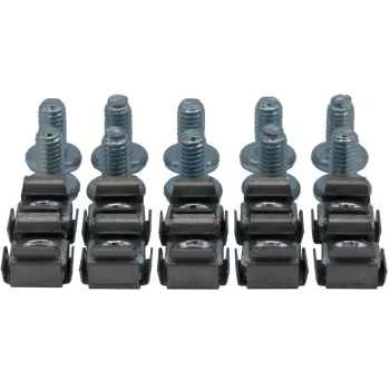 Rockstable Juego de tornillos de cabeza cilíndrica con hexágono interior M6 - Montaje en rack - Plata - 10 uds. (RS19-M612)