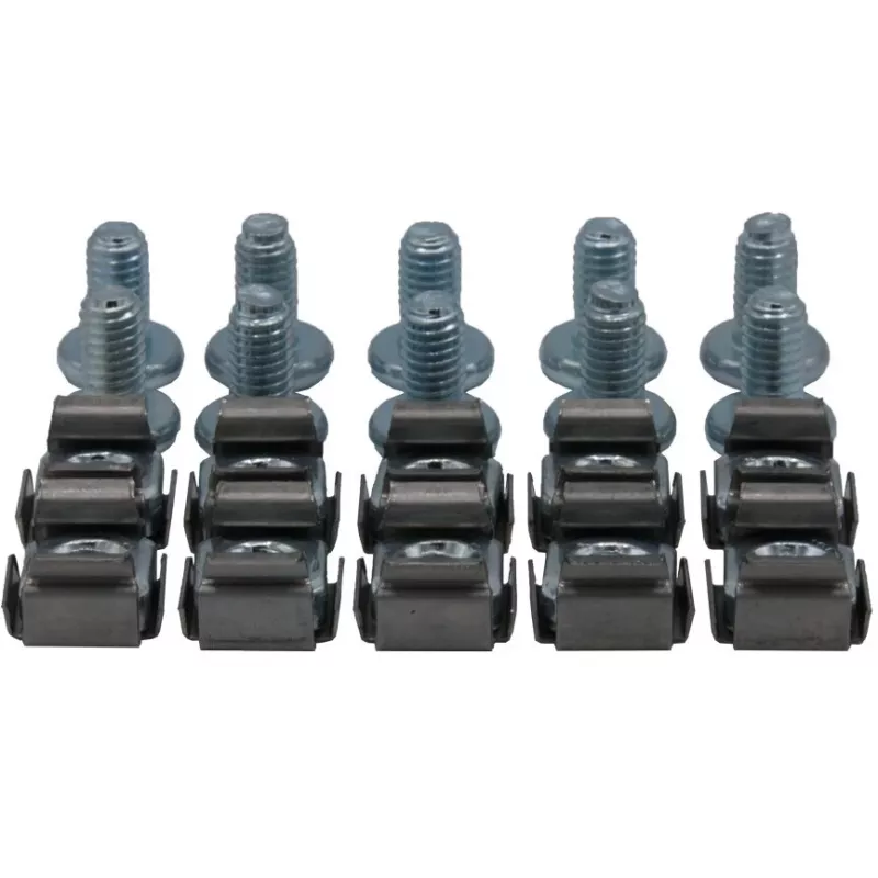 Rockstable Juego de tornillos de cabeza cilíndrica con hexágono interior M6 - Montaje en rack - Plata - 10 uds. (RS19-M612)