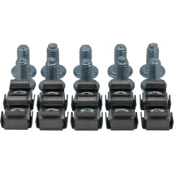 Rockstable Juego de tornillos de cabeza cilíndrica con hexágono interior M6 - Montaje en rack - Plata - 10 uds. (RS19-M612)