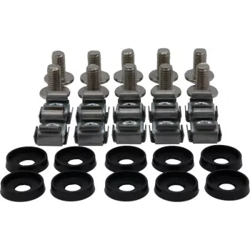 Rockstable Set de tornillos Phillips M6 - Montaje en rack - Plateado - 10 uds. (RS19-M611)