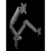 Rockstable RS-MM007 Soporte avanzado para doble monitor - Pinza / Pasacables - 13 kg - 15-27