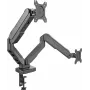 Rockstable RS-MM007 Soporte avanzado para doble monitor - Pinza / Pasacables - 13 kg - 15-27