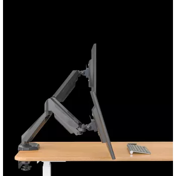 Rockstable RS-MM011B soporte de mesa profesional para doble monitor - pinza/perno - 16 kg - 15-32 pulgadas - 100x100 mm - negro