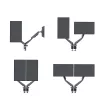 Rockstable RS-MM011B soporte de mesa profesional para doble monitor - pinza/perno - 16 kg - 15-32 pulgadas - 100x100 mm - negro