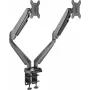 Rockstable RS-MM011B soporte de mesa profesional para doble monitor - pinza/perno - 16 kg - 15-32 pulgadas - 100x100 mm - negro