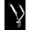 ROCKSTABLE RS-MM011W Soporte profesional para doble monitor - Abrazadera / Pasacables - 16 kg - 38,1 cm (15 pulgadas) - 81,3 cm (32 pulgadas) - 100 x 100 mm - Blanco