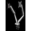 ROCKSTABLE RS-MM011W Soporte profesional para doble monitor - Abrazadera / Pasacables - 16 kg - 38,1 cm (15 pulgadas) - 81,3 cm (32 pulgadas) - 100 x 100 mm - Blanco