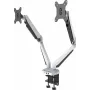 ROCKSTABLE RS-MM011W Soporte profesional para doble monitor - Abrazadera / Pasacables - 16 kg - 38,1 cm (15 pulgadas) - 81,3 cm (32 pulgadas) - 100 x 100 mm - Blanco