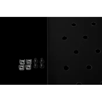 Rockstable RS19-FH612 estante para rack 1U - negro - acero - capacidad de carga 60 kg - perforado ovalado