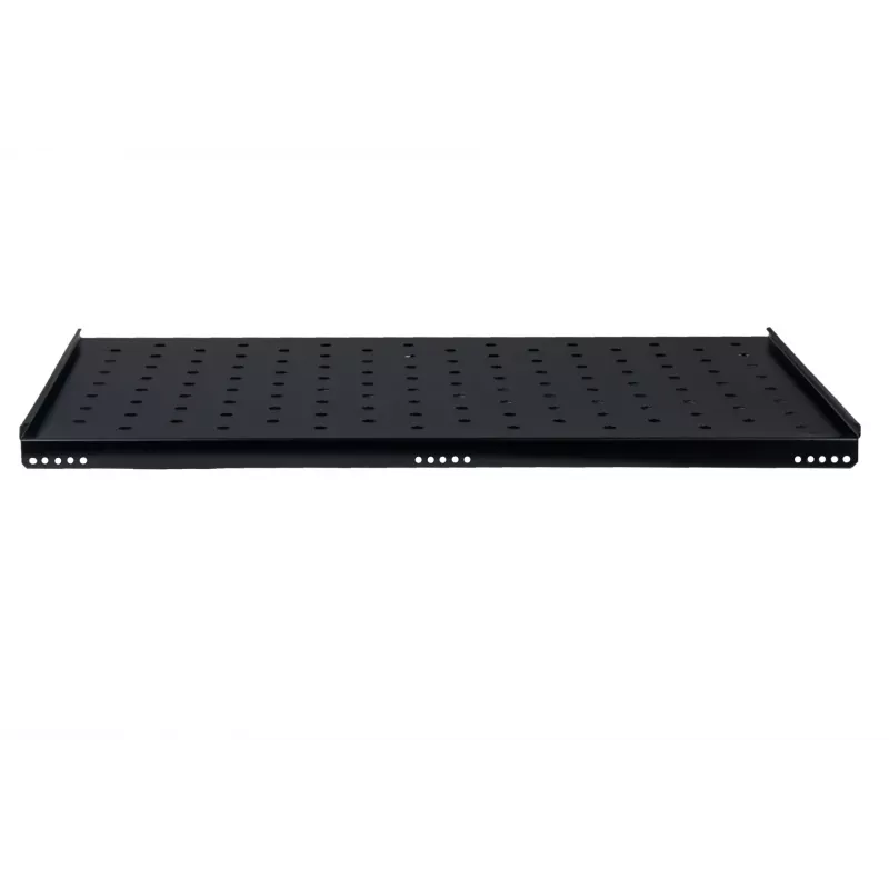 Rockstable RS19-FH612 estante para rack 1U - negro - acero - capacidad de carga 60 kg - perforado ovalado