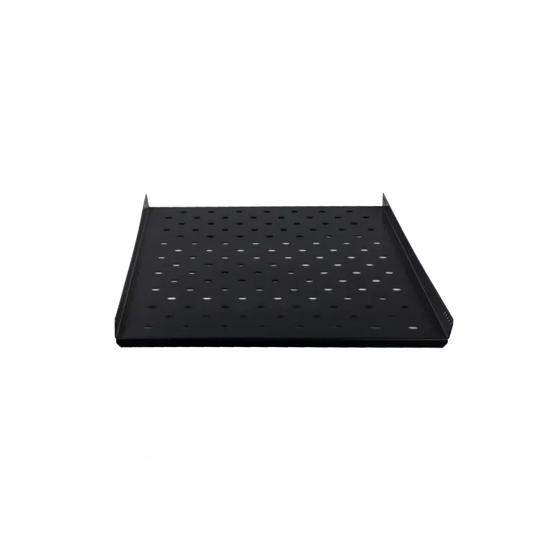 Rockstable RS19-FH612 estante para rack 1U - negro - acero - capacidad de carga 60 kg - perforado ovalado