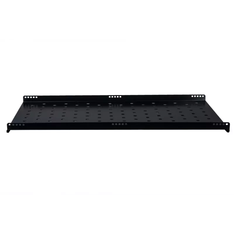 Rockstable RS19-FH612 estante para rack 1U - negro - acero - capacidad de carga 60 kg - perforado ovalado