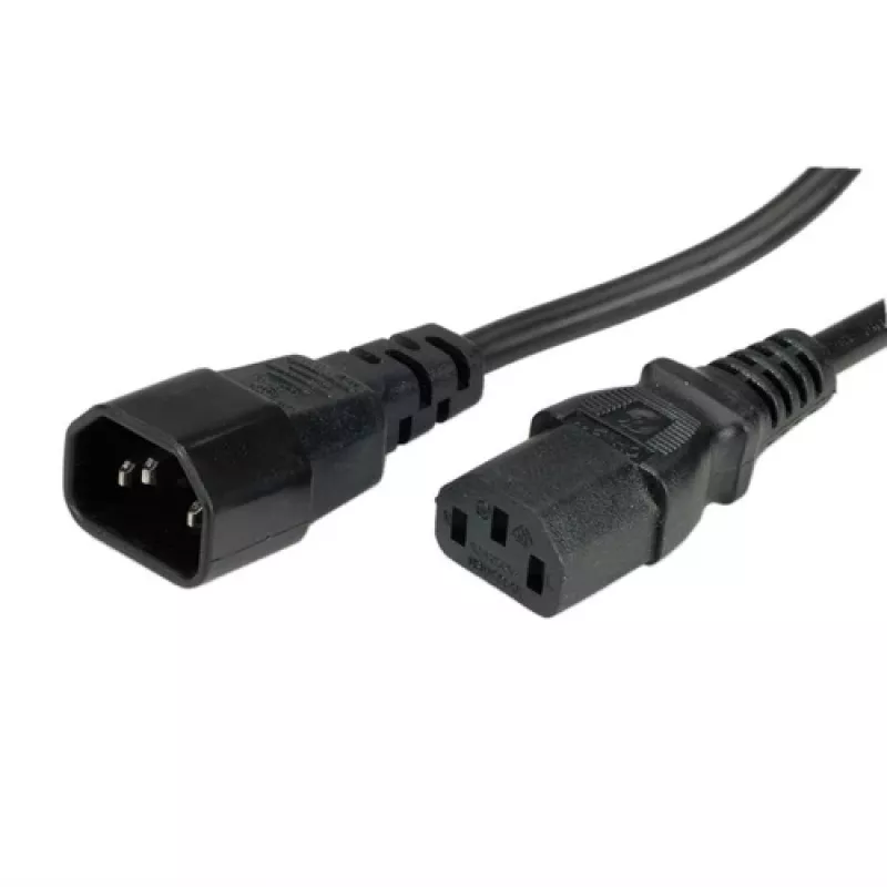 ROLINE GREEN Cable de conexión de equipo, IEC 320 C14 a C13, LSOH, negro, 0,8 m