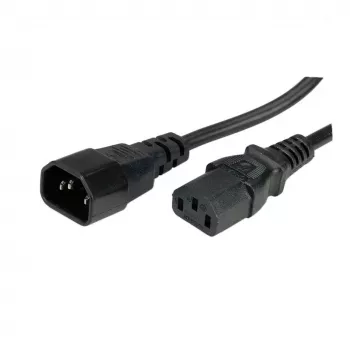ROLINE GREEN Cable de conexión de equipo, IEC 320 C14 a C13, LSOH, negro, 0,8 m