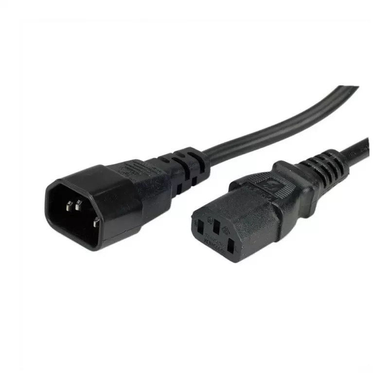 ROLINE GREEN Cable de conexión de equipo, IEC 320 C14 a C13, LSOH, negro, 0,8 m