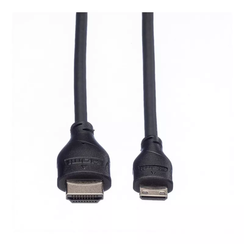 Cable ROLINE HDMI High Speed con Ethernet, HDMI tipo A macho a Mini HDMI macho, 2 m, 11.04.5580