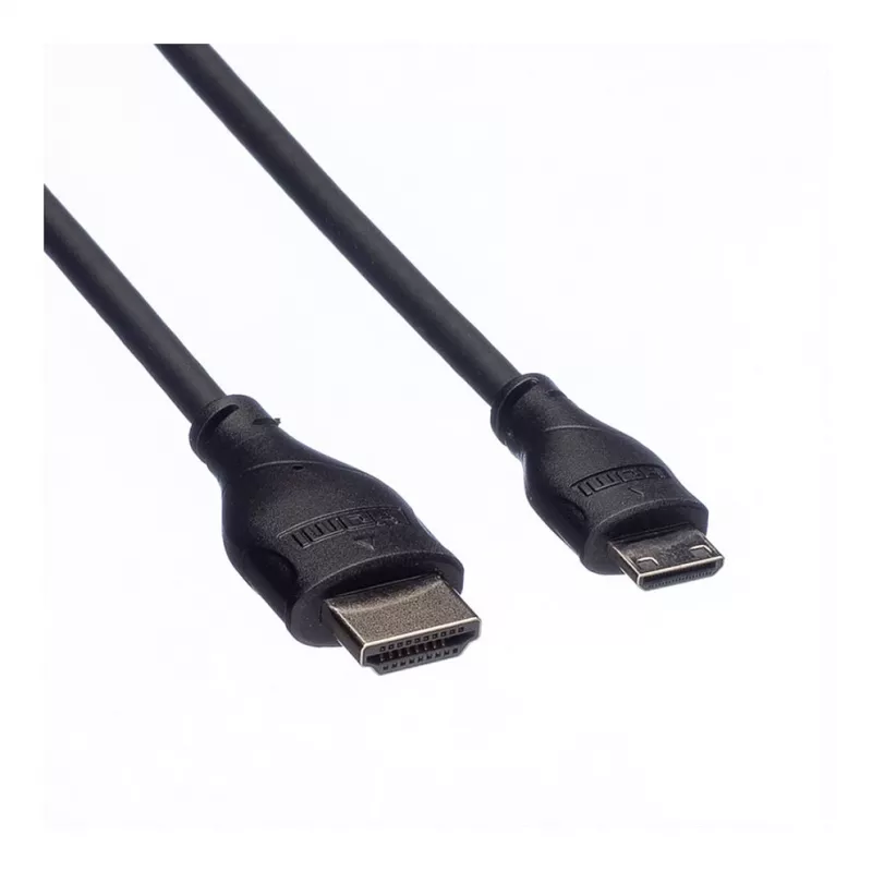 Cable ROLINE HDMI High Speed con Ethernet, HDMI tipo A macho a Mini HDMI macho, 2 m, 11.04.5580