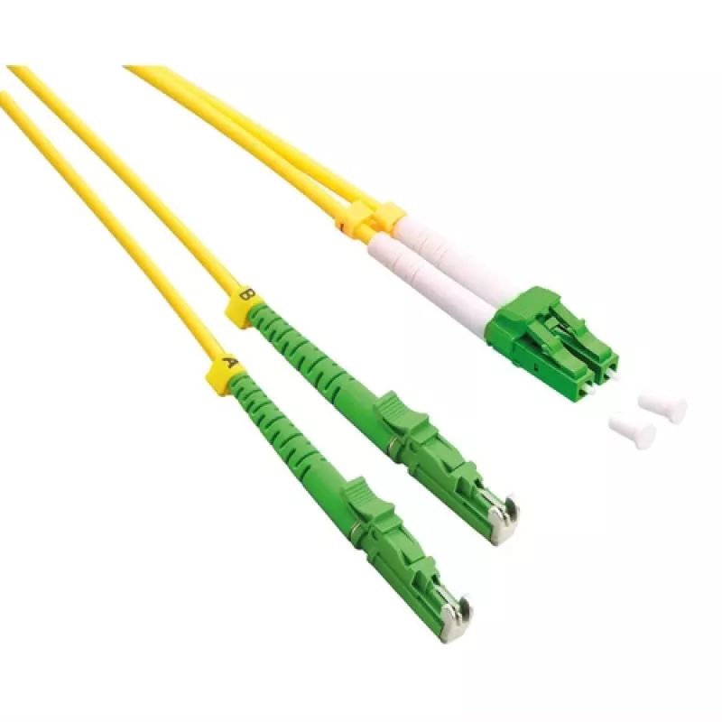 ROLINE cable de conexión de fibra óptica OS2 monomodo dúplex, LSH/APC a LC/APC, 9/125µm, LSOH, amarillo, 2m