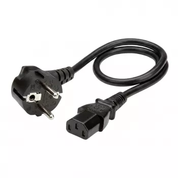 Cable de alimentación ROLINE, conector IEC recto, Negro, 0,6 m