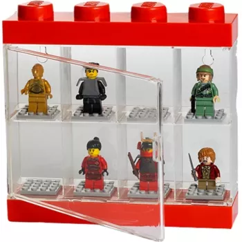 Room Copenhagen LEGO vitrina para minifiguras 8 rojo transparente