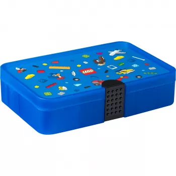 ROOM COPENHAGEN LEGO caja organizadora Iconic, azul transparente, 11 compartimentos