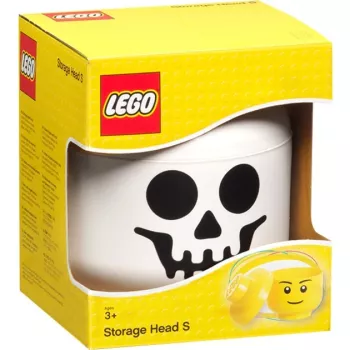 ROOM COPENHAGEN LEGO Storage Head Skeleton, pequeño (blanco/negro)