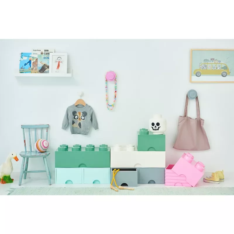 ROOM COPENHAGEN LEGO Storage Head Skeleton, pequeño (blanco/negro)