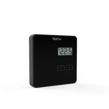Tech Sterowniki R-8b Termostato de ambiente inalámbrico, negro