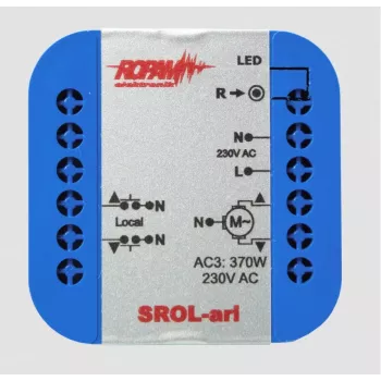 ROPAM SROL-ari controlador inalámbrico de persianas, 230VAC, sensor amperimétrico, estado de la persiana en app y panel táctil (IP64)